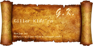 Giller Klára névjegykártya
